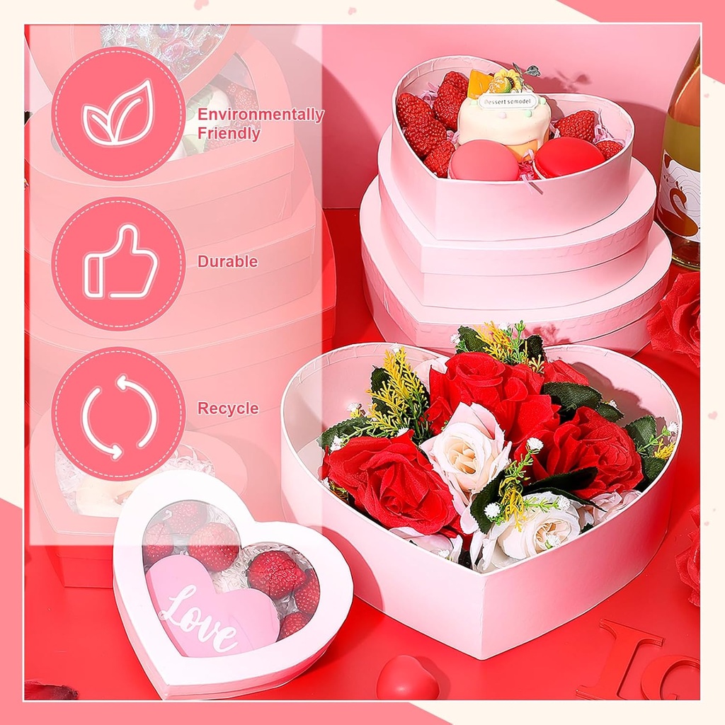 Caja Corazon Rosada Und