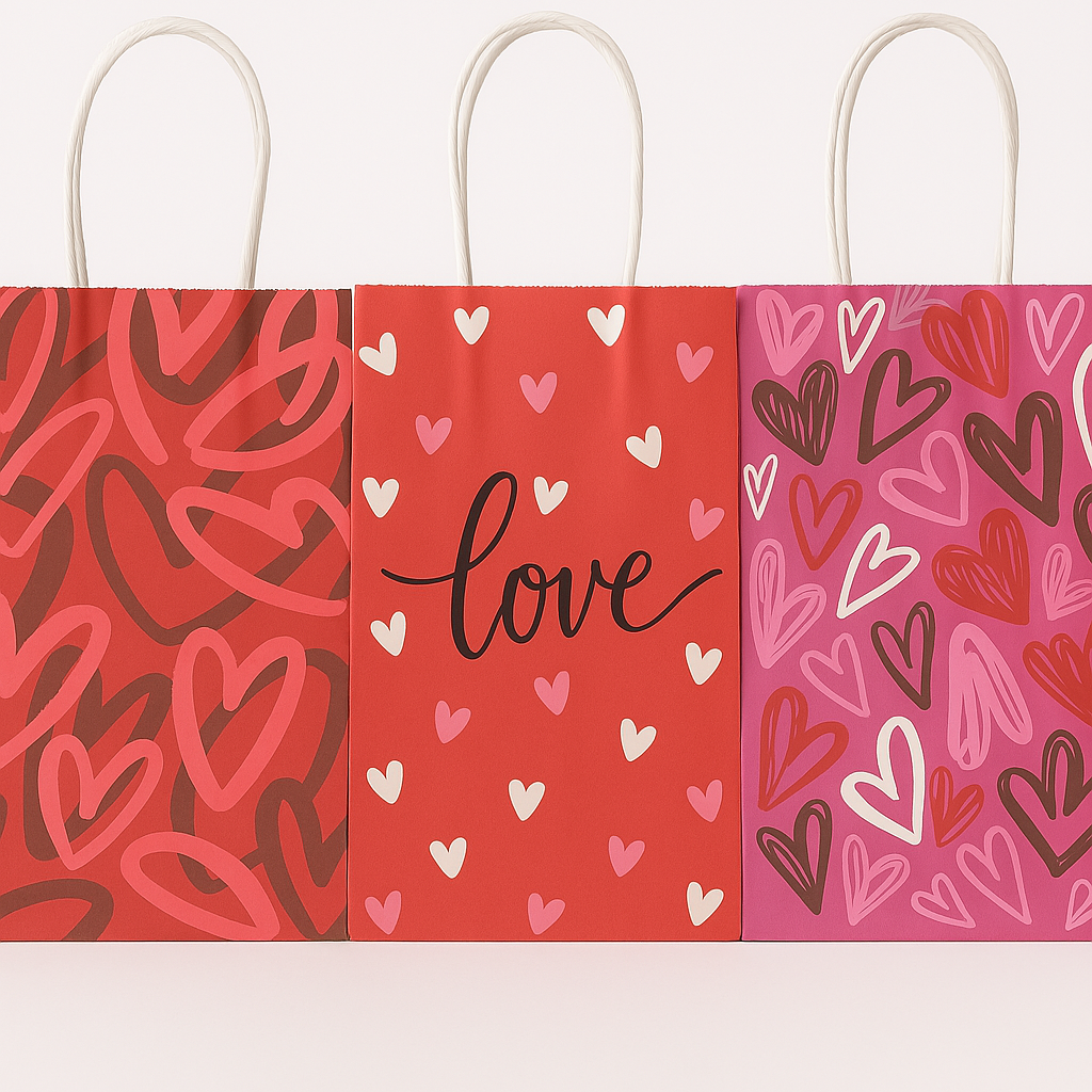 Bolsa de Papel con Tarjeta Und Incluye Papel de Seda 