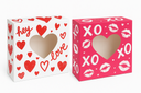 Caja Rectangular con Visor de Corazon 20x12x7 Und Varios Modelos