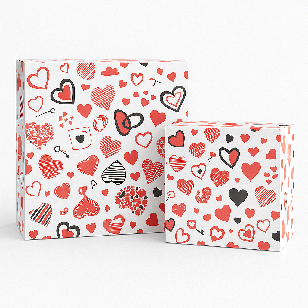 Caja de Torta Corazon Rojo Und FANDEC
