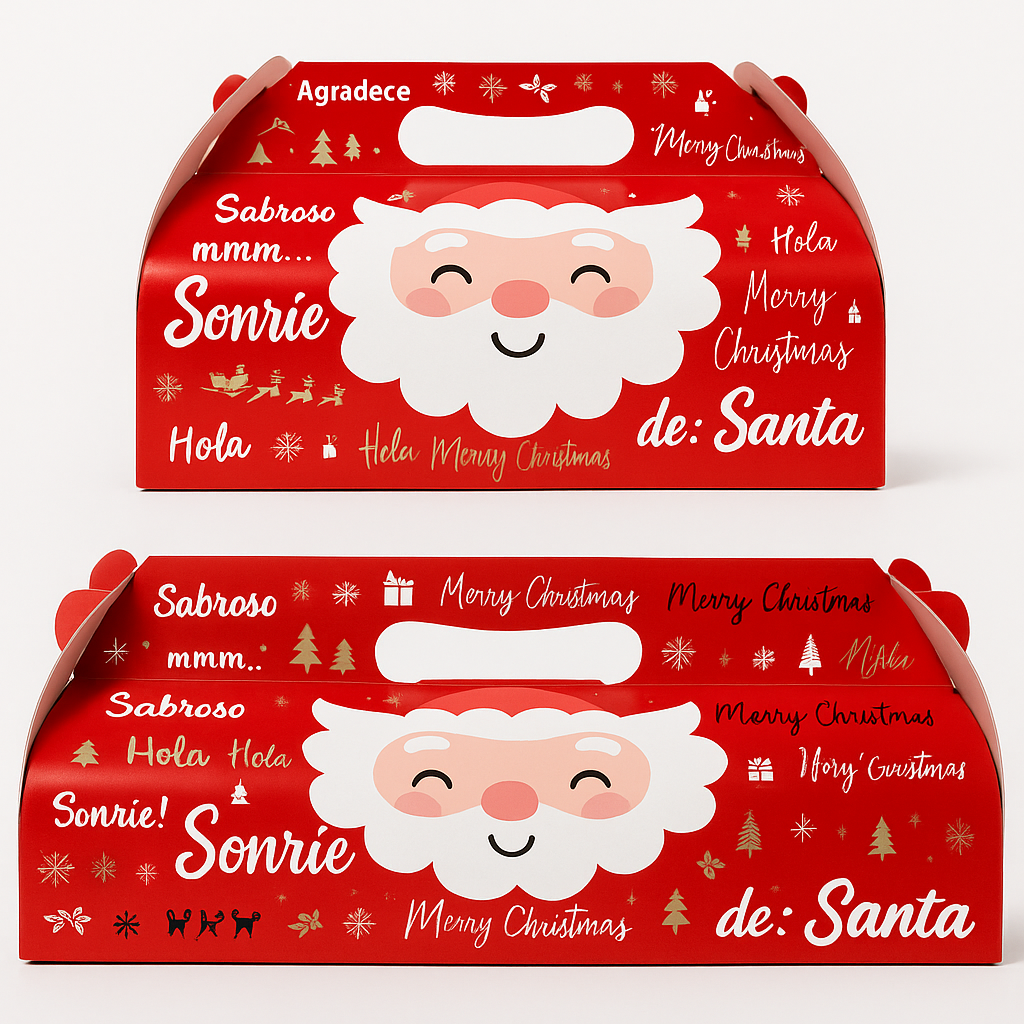 Caja para Pan de Jamon Roja Und