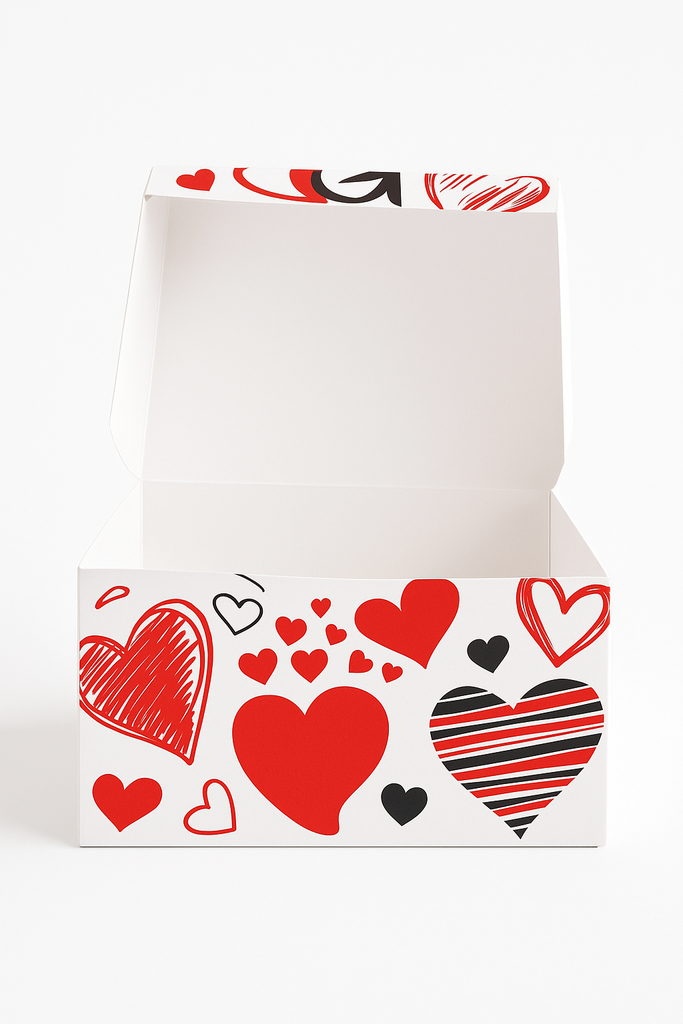 Caja 1 Pastel Corazon Rojo 13x10x5cm Und FANDEC
