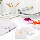 Cajas Blancas para Joyería 9×9×2.5 cm Und con Algodón y Tapa