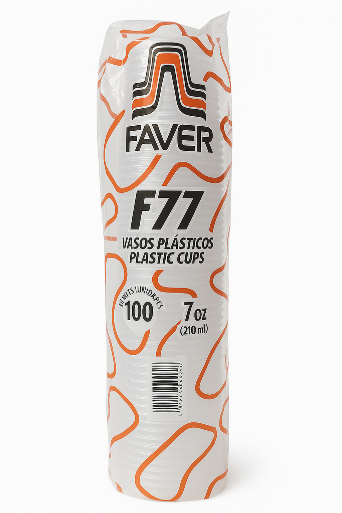 Vasos Plasticos PP Paq x 100 Unds FAVEP