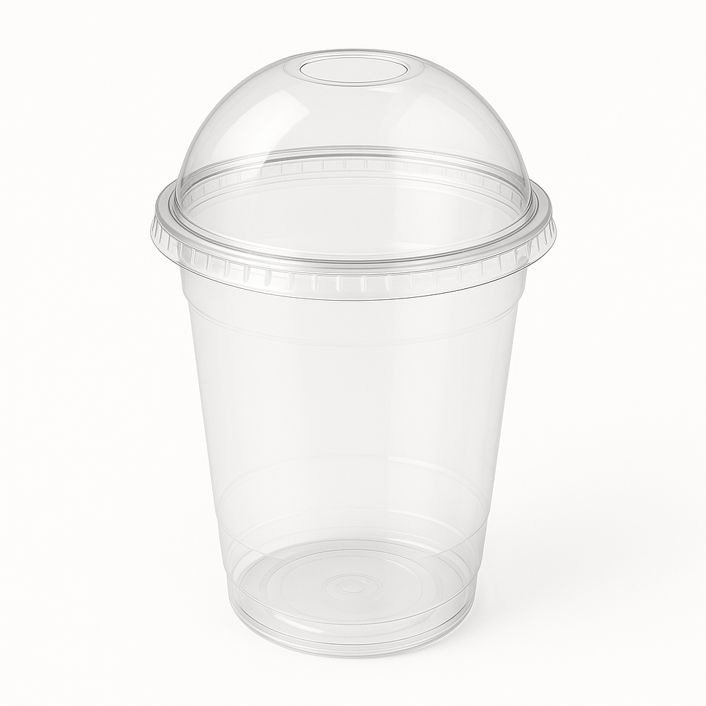 Vasos Pet 12oz Con Tapa Domo Paq x 50 Unds