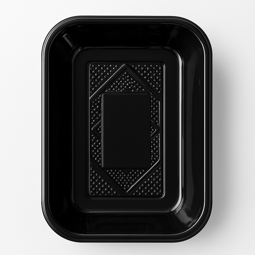 Bandeja PET Negra Und