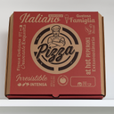 Caja de Pizza Modelo Roma Rojo Und