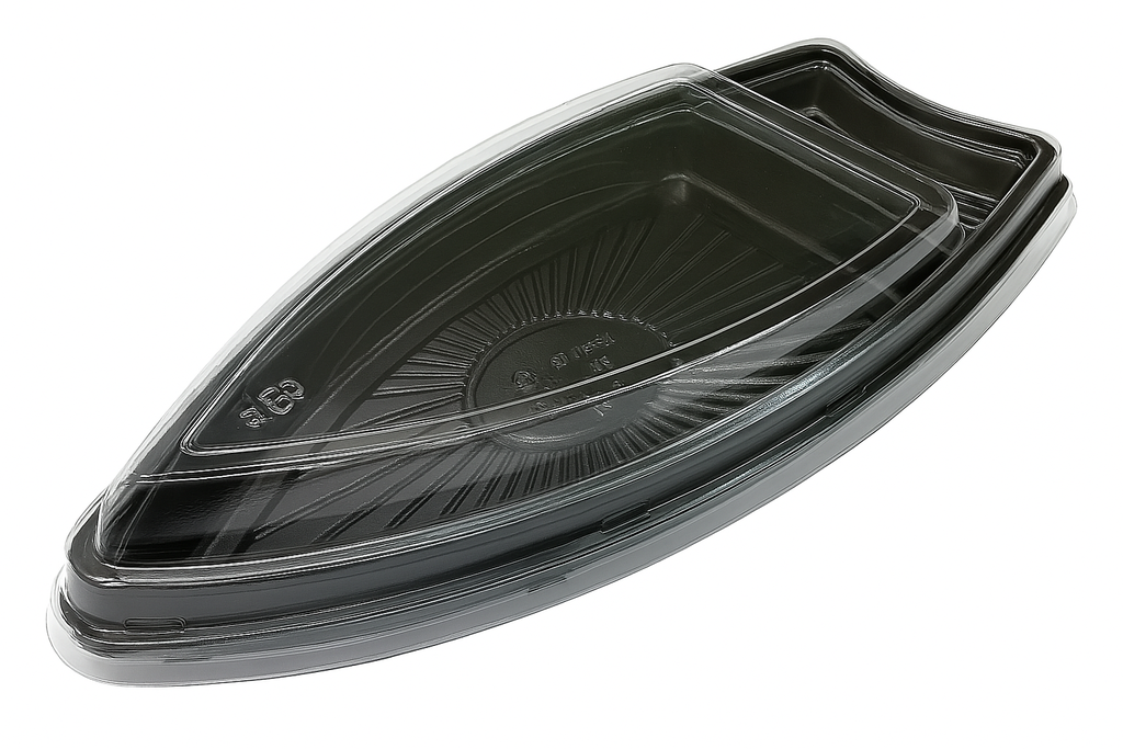 Barco de Sushi Oriental Und GALVANOTEK con División para Salsas