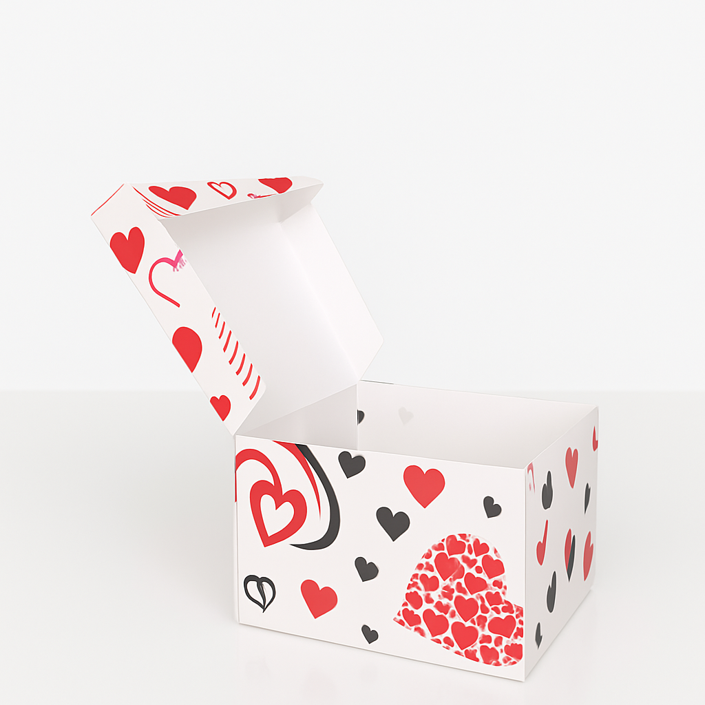 Caja 1 Pastel Corazon Rojo 13x10x5cm Und FANDEC