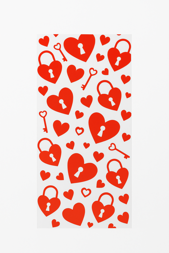 Bolsas de Celofan Corazones 27.5x12.5cm Und