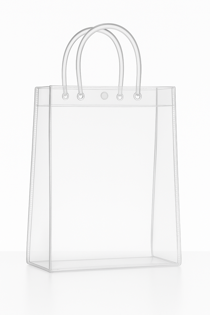 Bolsa Transparente con Asa 30x15 Und para Cotillon