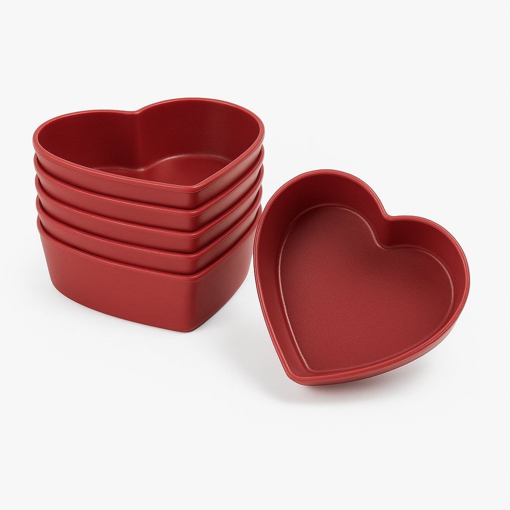 Bowl para Salsas de Corazon Rojo Und