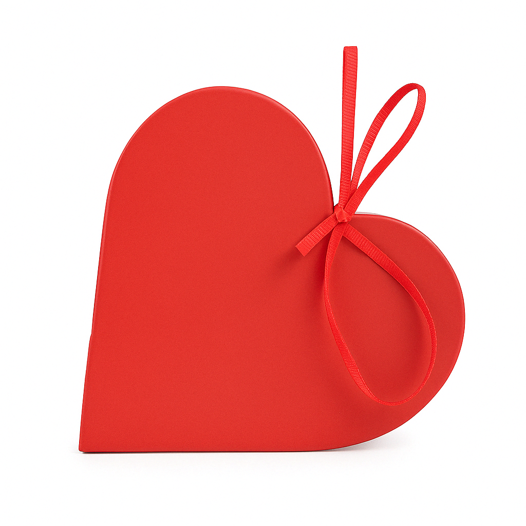 Caja de Corazon Roja Mini Para Dulces Und