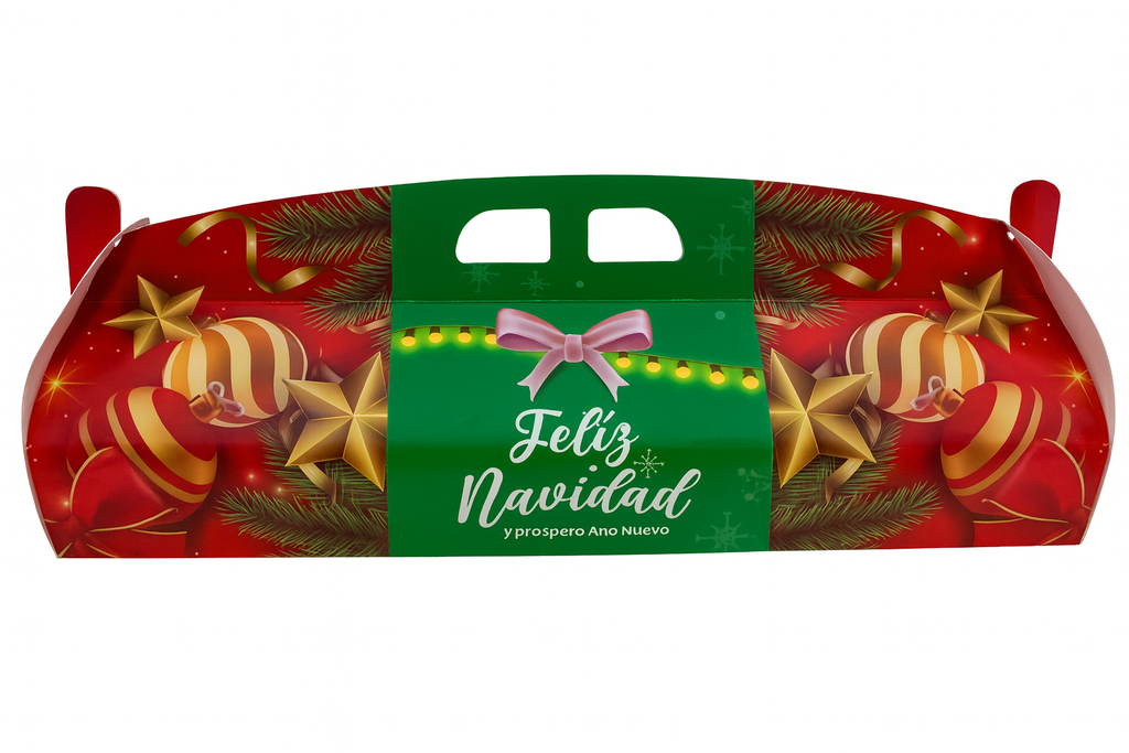 Caja para Pan de Jamon Roja Und