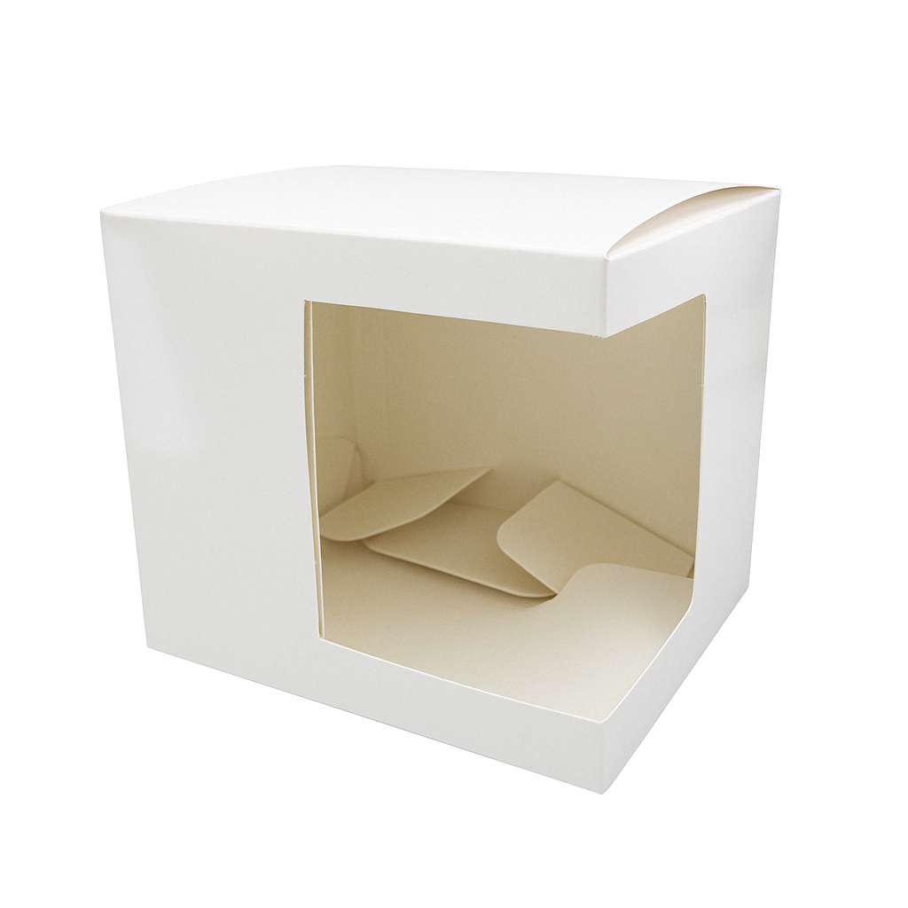 Caja Blanca Porta Taza #1 12x8x9,7 Und