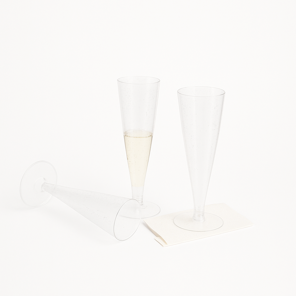 Copas de Champaña de Plástico 4.5oz 10 Unds Sin BPA