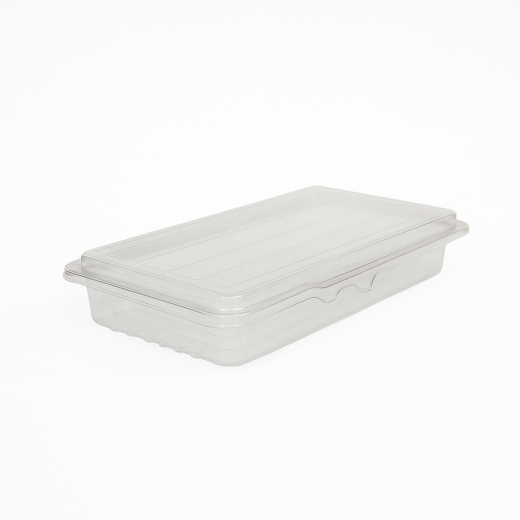 Envase PET Rectangular Transparente 7G/700cc/24Oz Und DELIGOURMET