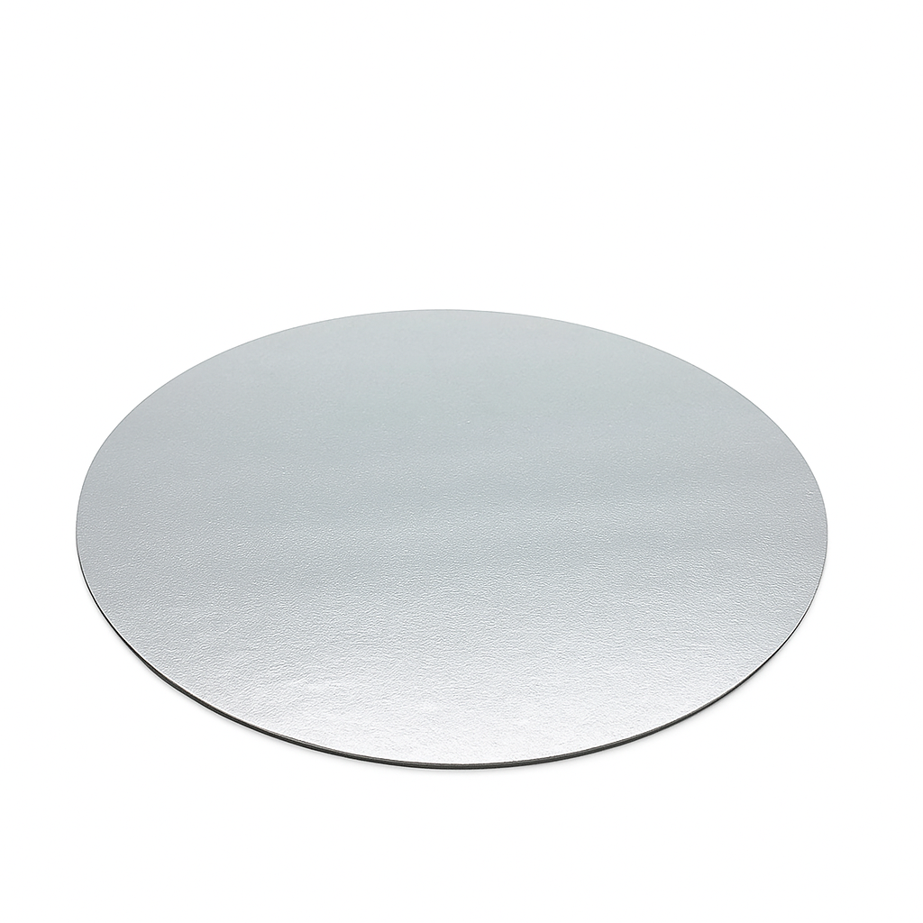 Disco de Carton Plateado Redondo para Torta de12" Und BELLE VIE