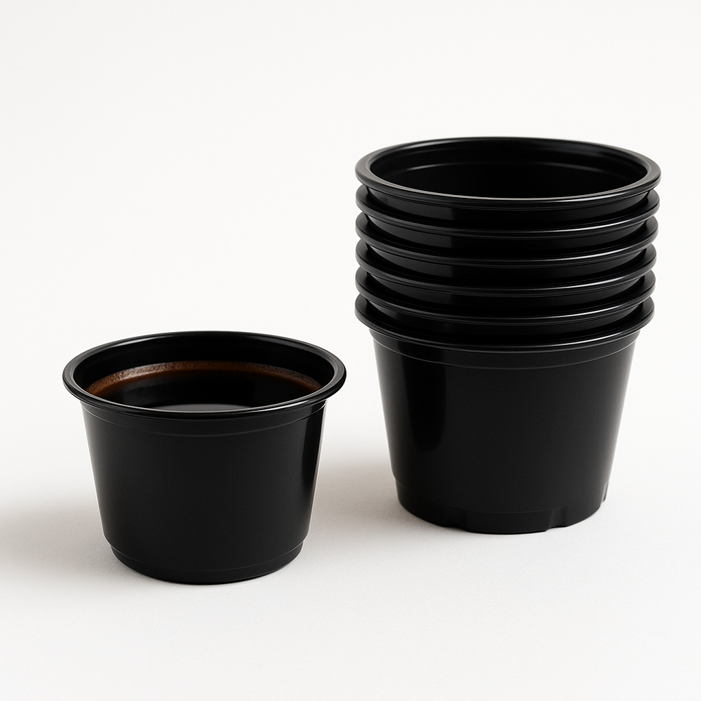 Fondo para Salsas Ecocup Negro 100 Unds 