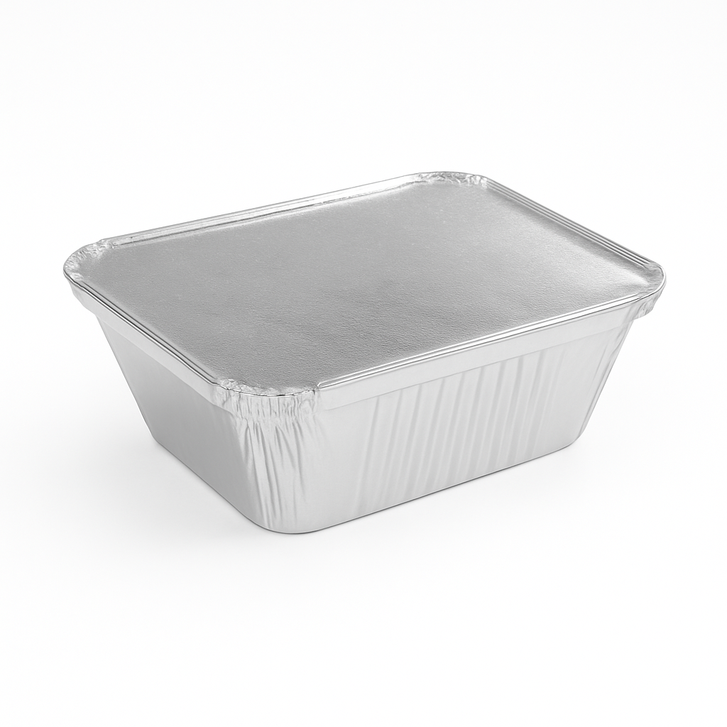 Bandeja de Aluminio con Tapa Metalizada 700/747 Und