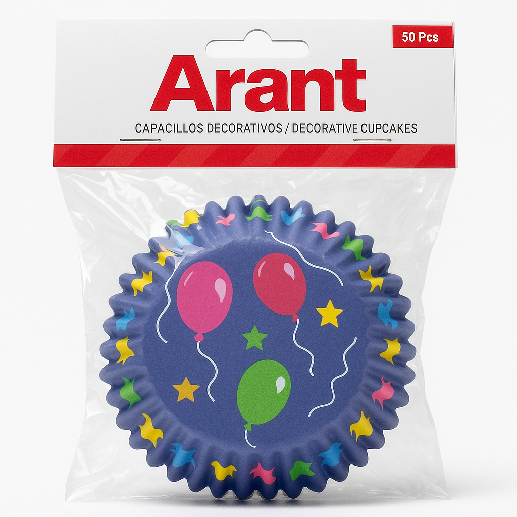Capacillos #11 Violeta Azulado con Globos 50 Unds ARANT