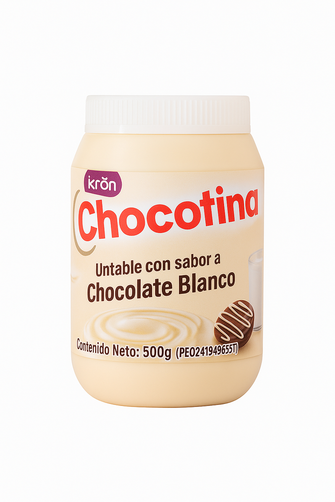 Chocotina de Chocolate Blanco 500gr Und KRON