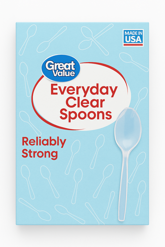 Set de Cucharillas Desechables Transparentes 48 Unds GREAT VALUE