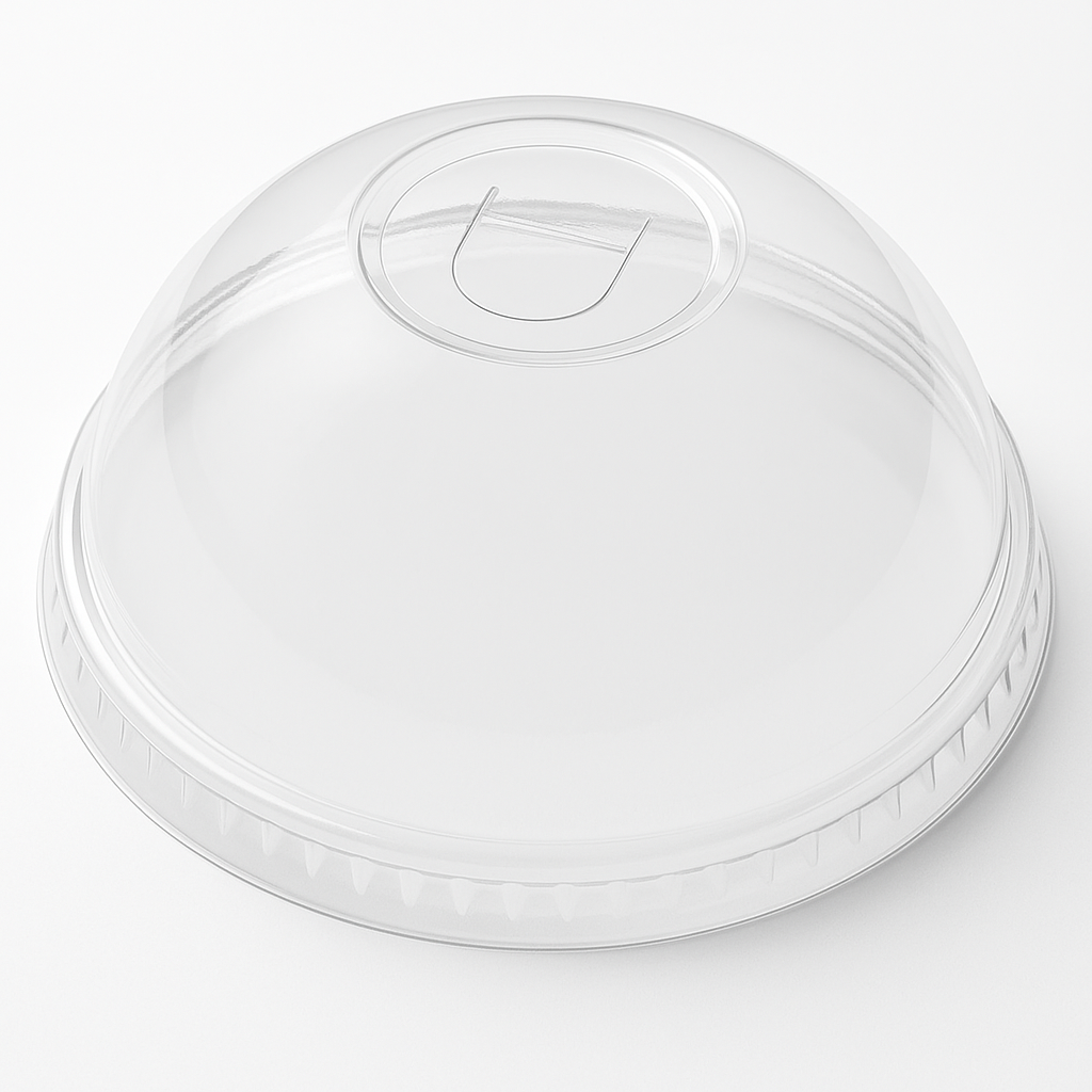 Tapa Vaso Domo PET Transparente #8/12 50 Unds EKO