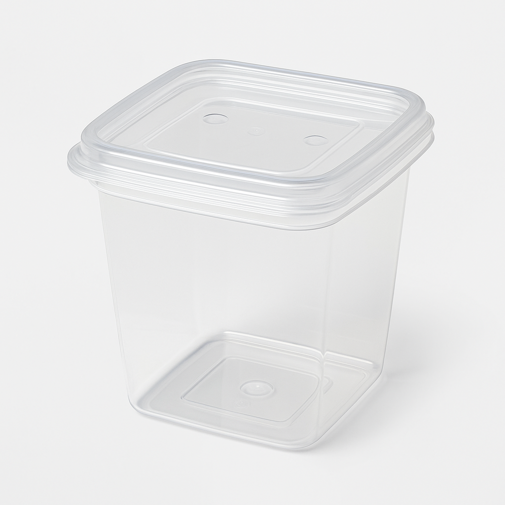 Tina Cuadrada con Tapa 25 Unds GREENPLAST