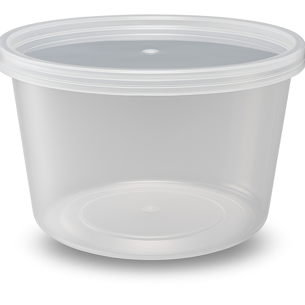 Tina PP Transparente con Tapa Und MAXIPLAST
