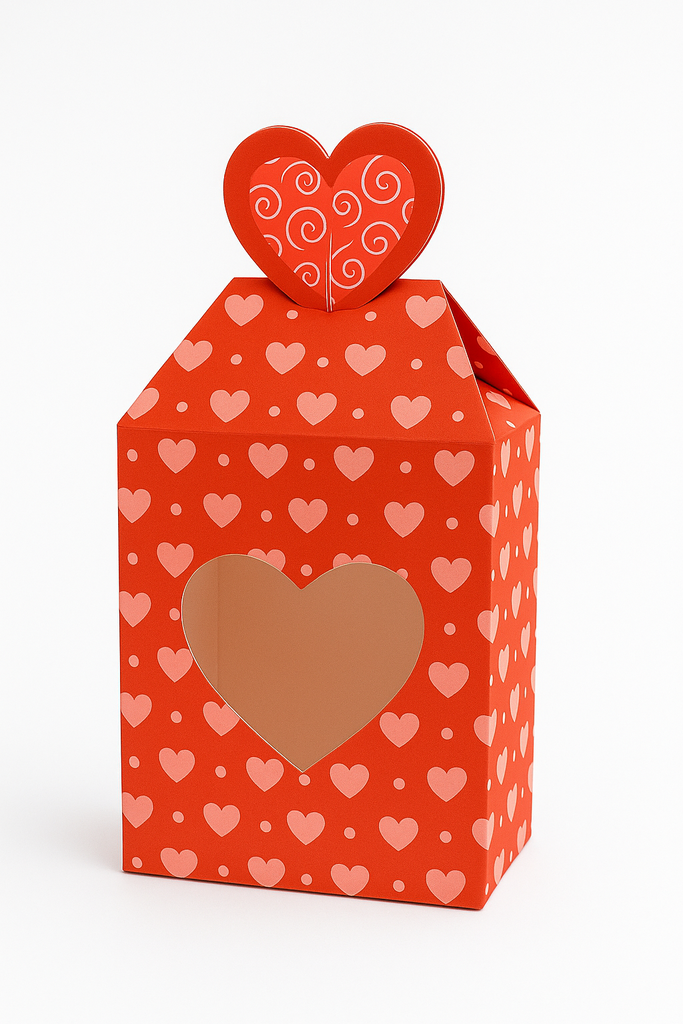 Caja con Visor para 1 Dulce de Corazones Und