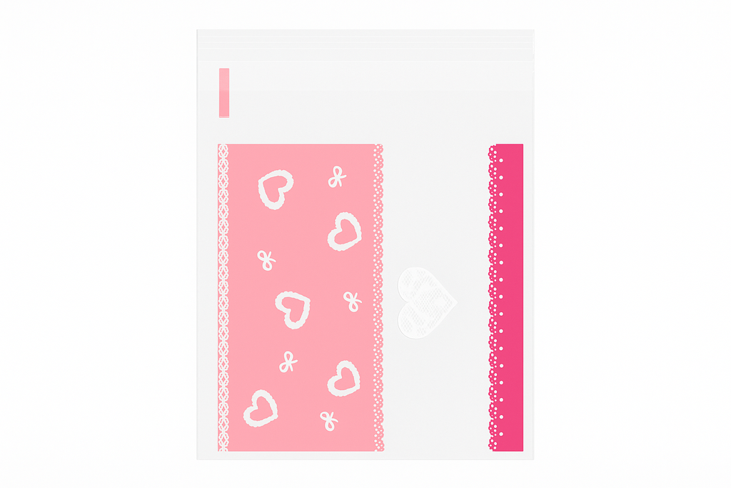 Bolsas de Celofan Corazones con Adhesivo Und WHALINE