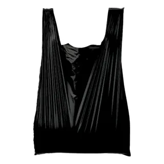 Bolsa Plastica Negra con Asa 25kg 100 Unds 