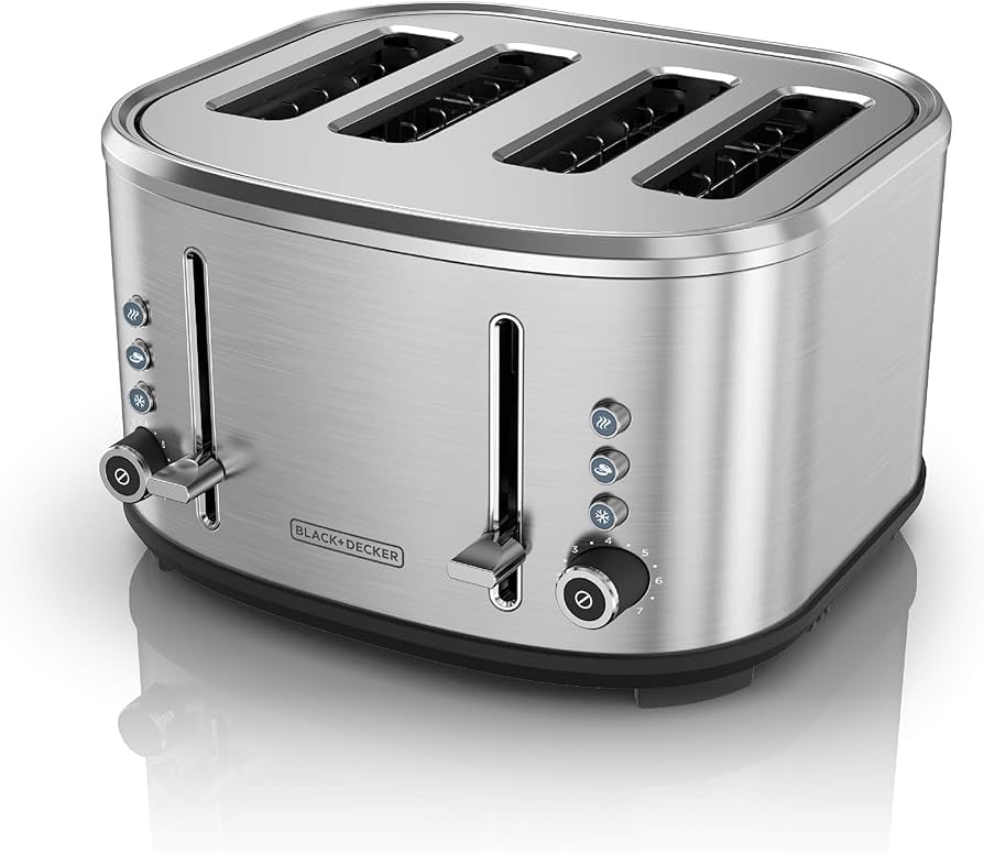 Tostadora de 4 Rebanadas Anchas Und BLACK+DECKER