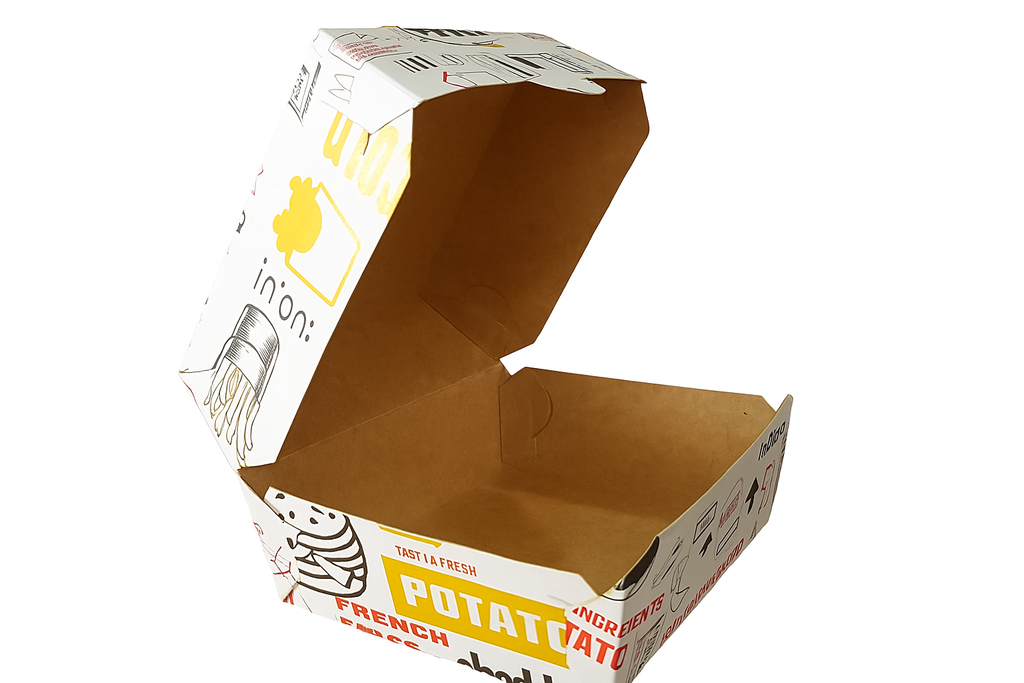 Caja de Hamburguesa de Carton Impresa Und