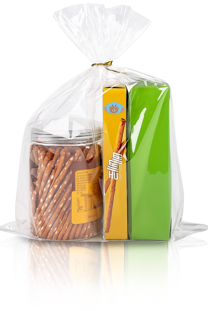 Bolsa de Celofan 25x35cm con Lazo Giratorio 100 Unds para Regalos