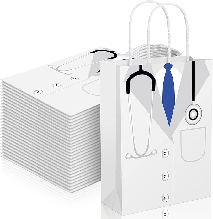 Bolsa de Papel Doctor Y Enfermera Und para Regalos y Cotillones