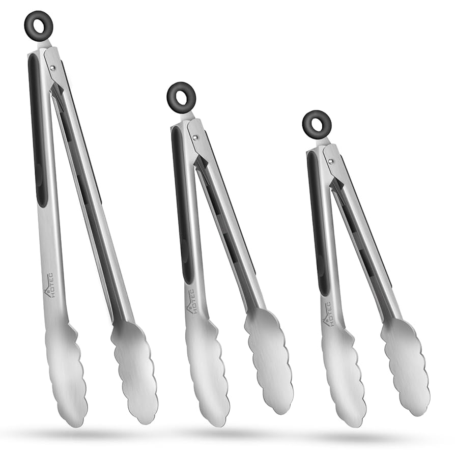 Pinzas de Acero Inoxidable 3 Unds HOUSEFUL 17cm, 22cm y 30cm