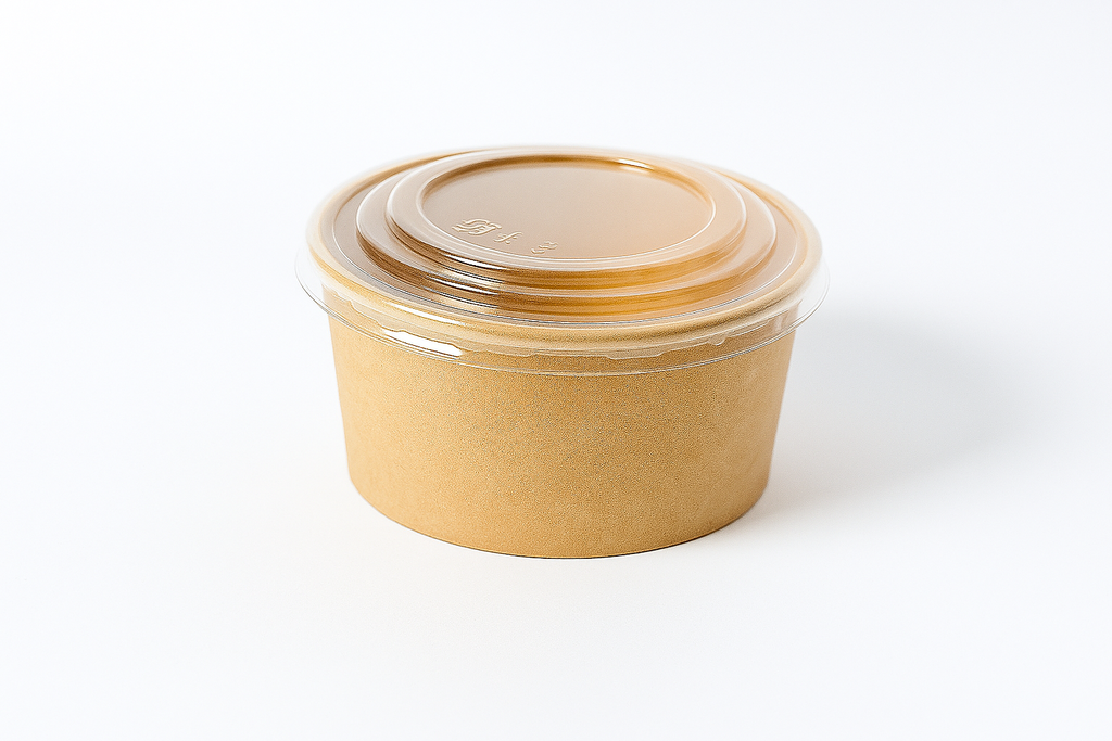 Envase Bio Ecocraft Redondo 750ml 15x5cm Und con Tapa Transparente