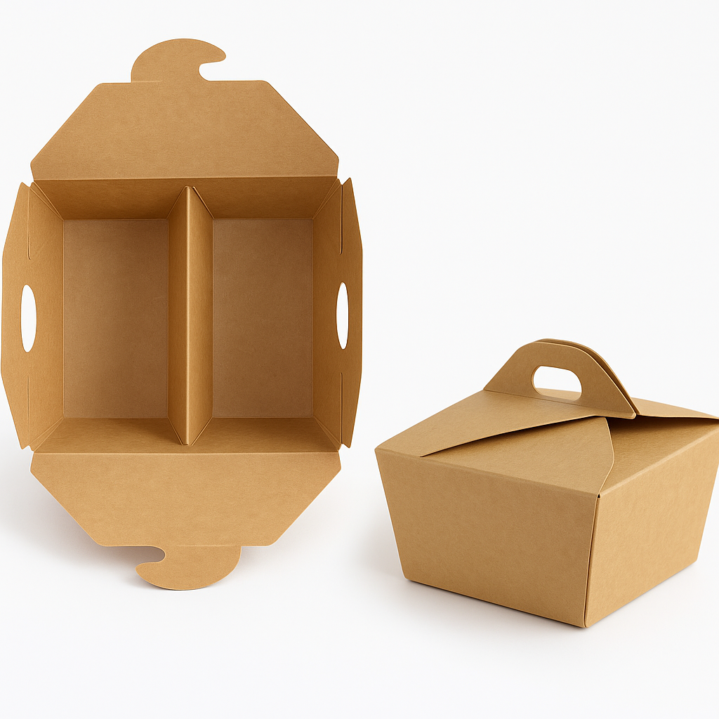 Envase Craft Plegable con Division 18x14x6.6cm Und