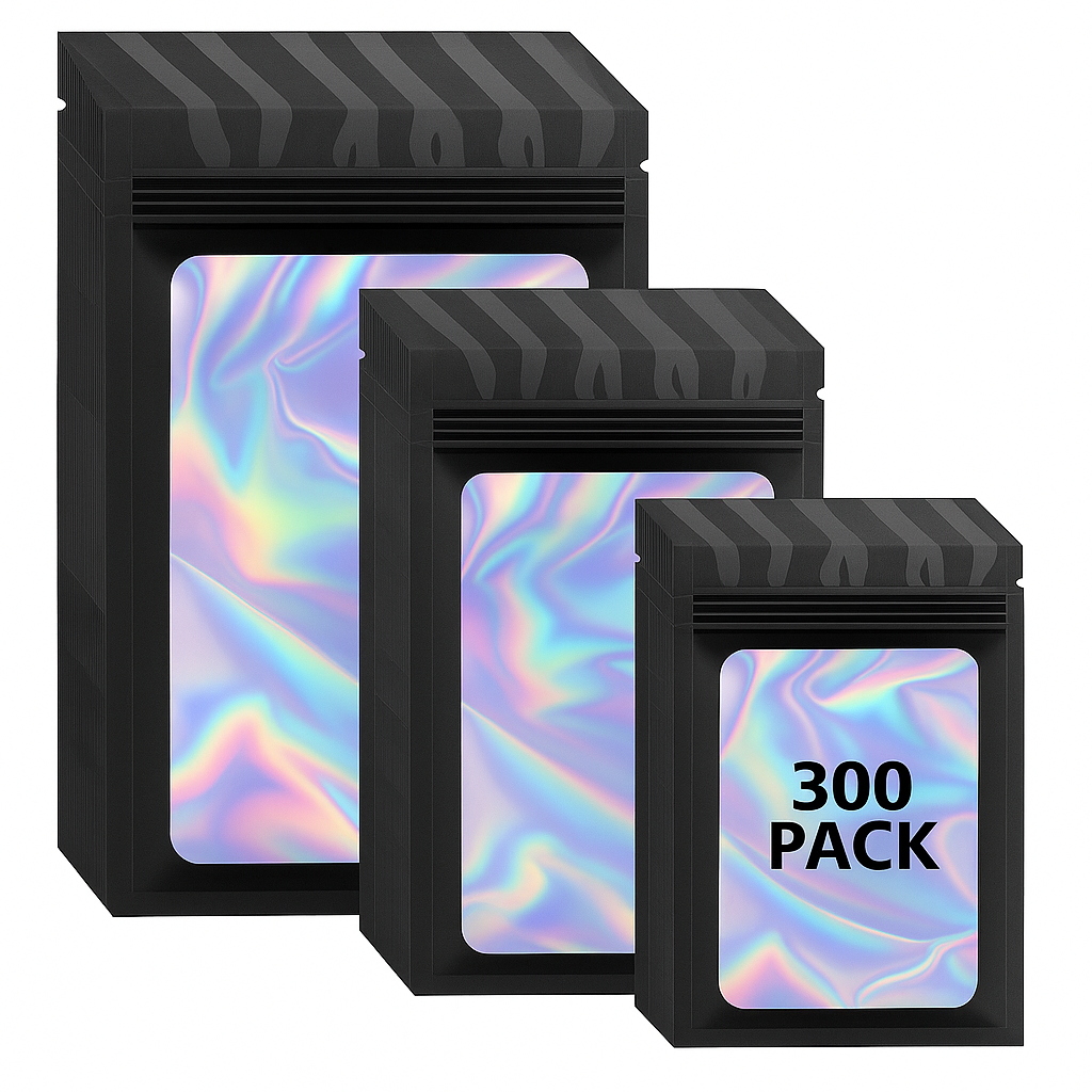 Bolsas Holograficas Ziploc Und Negras