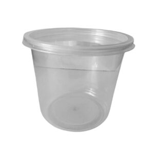 Fondo Transparente para Salsas 5.5oz Paq x 100 Unds MAXIPLAST Con Tapa
