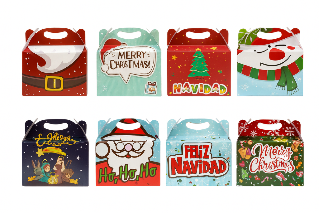 Caja Cotillon Navideña 10x15.5x8cm Und Varios Diseños (copia)