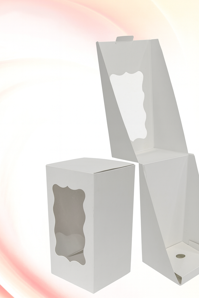 Caja Copa Acetato Blanco #1 22x10.5x10cm Und CARTONERA CARACAS