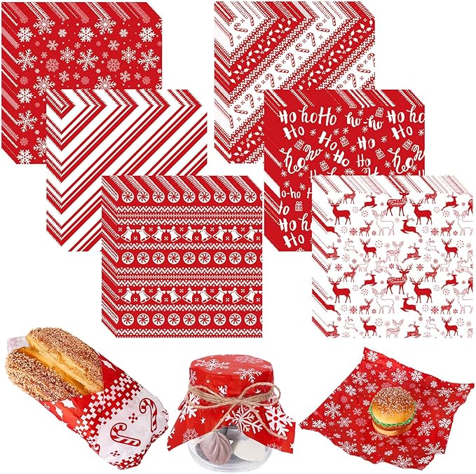 Hoja de Papel de Cera Navideño 30.5x30.5cm Und Varios Diseños
