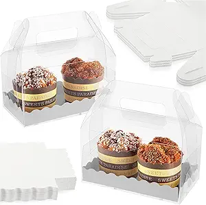 Caja de Cotillon Transparente con Asa 7x15.5x8.5cm Und Base Blanca