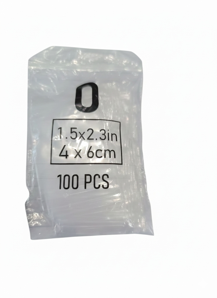 Bolsa Transparente Ziploc #0 4x6cm Paq x 100 Unds