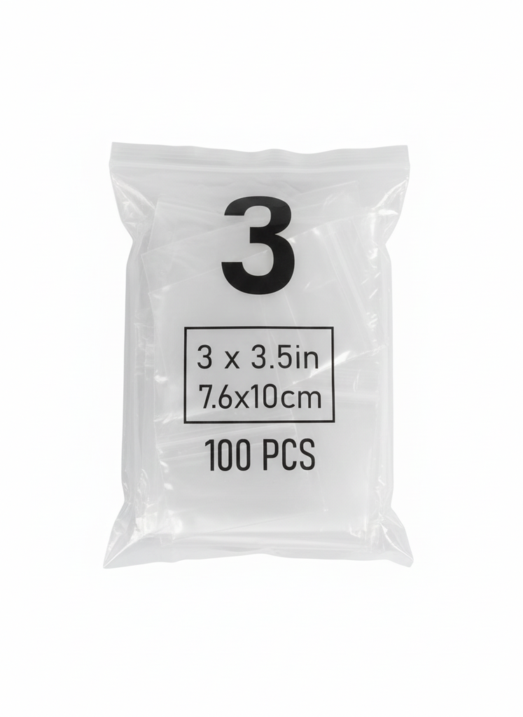 Bolsa Transparente Ziploc #3 7.6x10cm Paq x 100 Unds