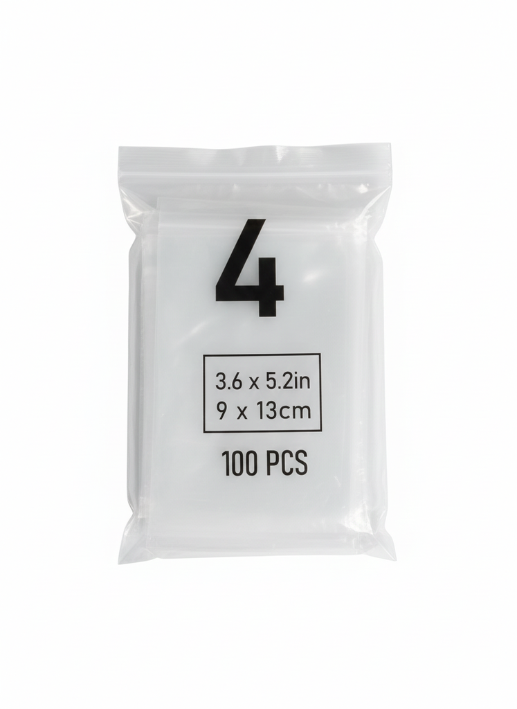 Bolsa Transparente Ziploc #4 9x13cm Paq x 100 Unds