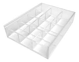 Organizador Cuadrado sin Tapa 20.5x22.5x6.5cm Und 12 Divisiones